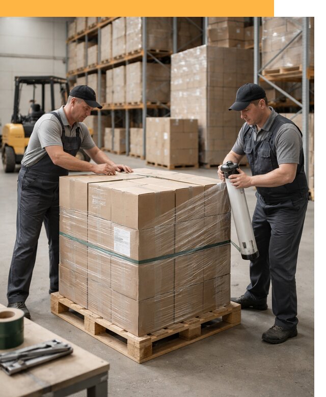 Упаковка и паллетирование грузов от 3631 руб: защита и крепление