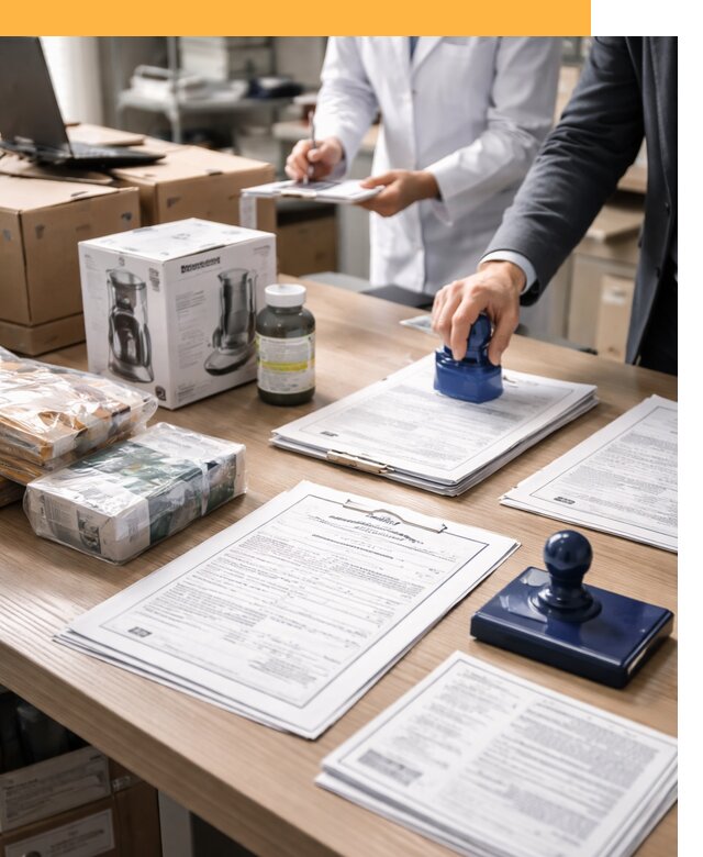 Сертификация импортных товаров от 12449 с таможенным сопровождением